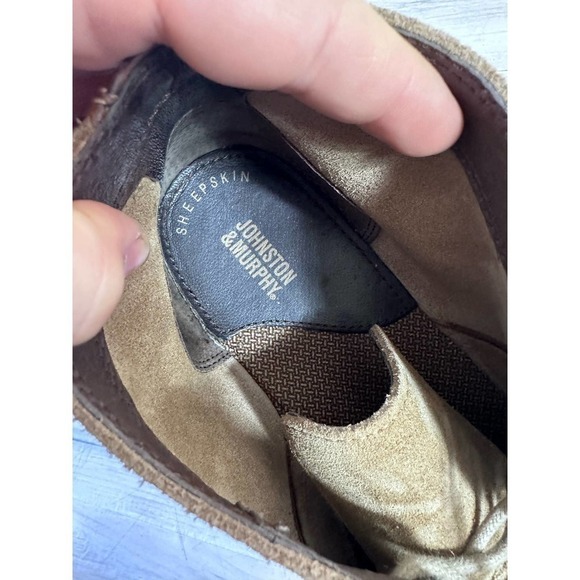 Johnston & Murphy sheepskin tan Chukka boots - Picture 7 of 8